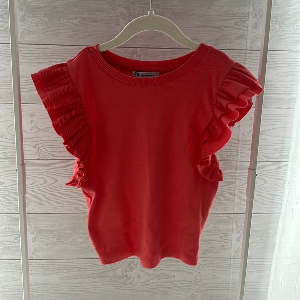 Zara Ruffled Sleeve Shirt